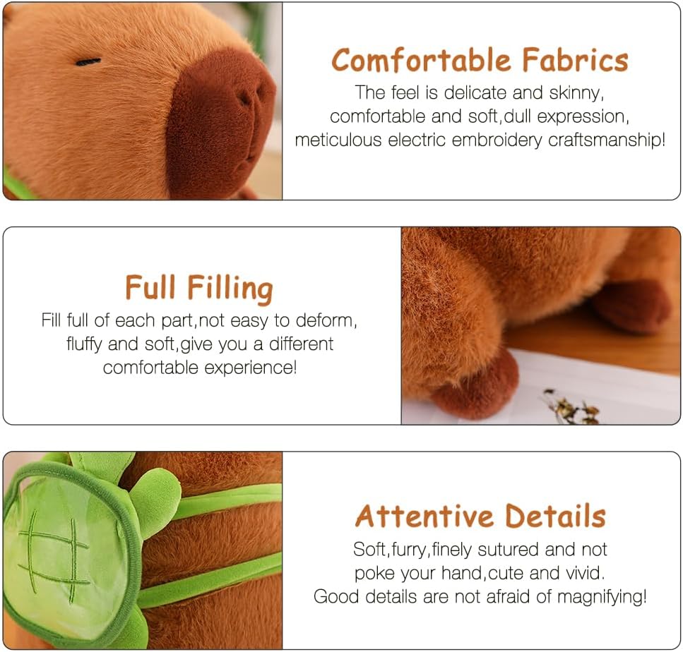 30cm Capybara Stuffed Toy Capybara Plush Toy Turtle Plush Toy Soft Toy - My Store