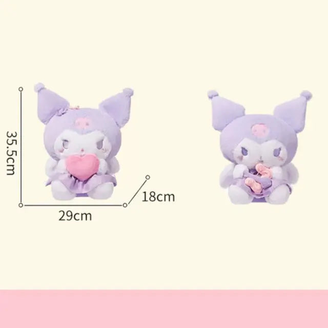 35cm Sanrio Kuromi Plushie Angel Wings Hold Love plush toy - My Store