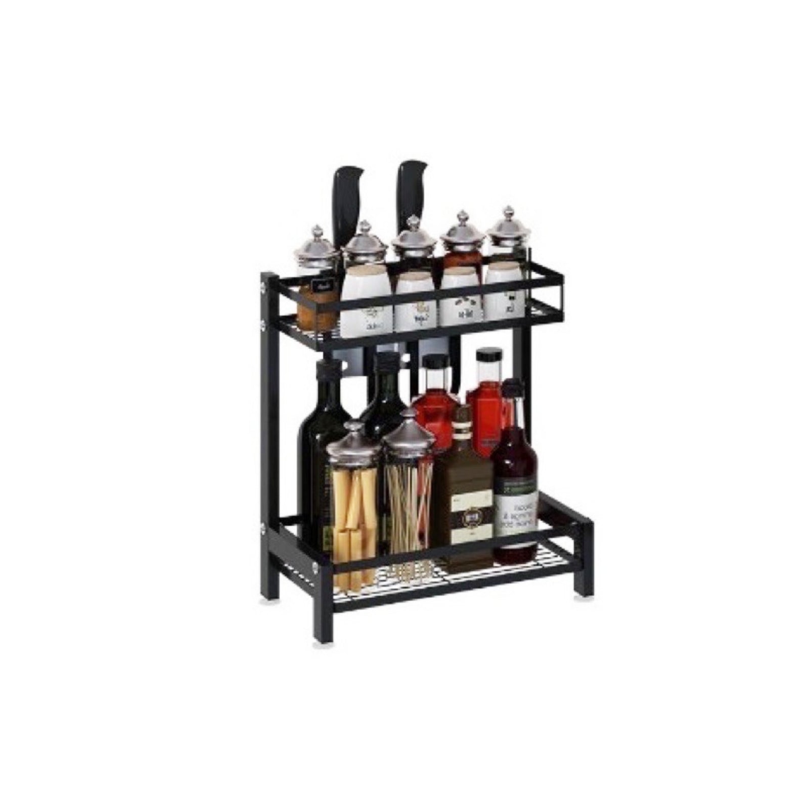 2/3 Level Spice Rack Kitchen Condiment Racks Organiser - Homeware Discounts