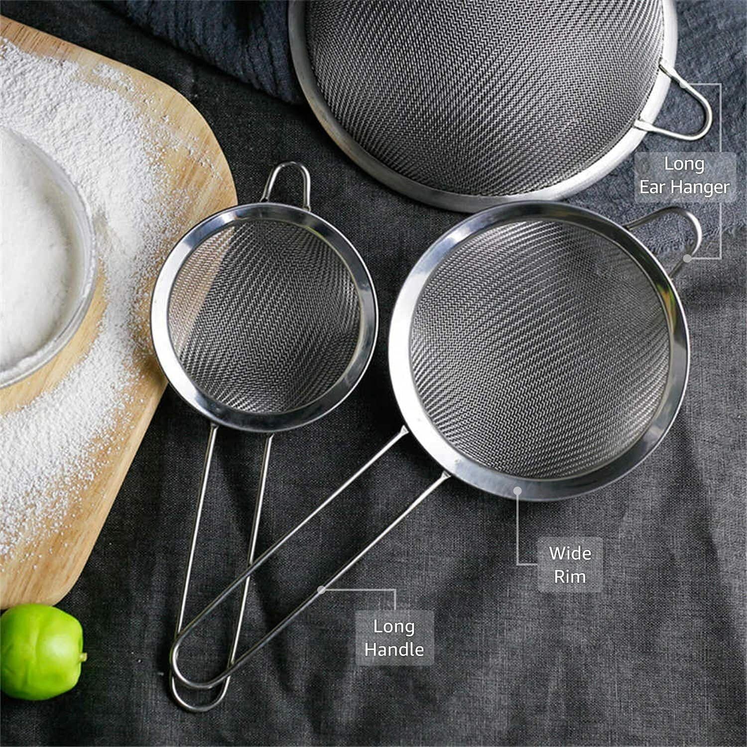 Stainless Steel Strainer Food Strainer Kitchen Mesh Filter Spoon - Homeware Discounts