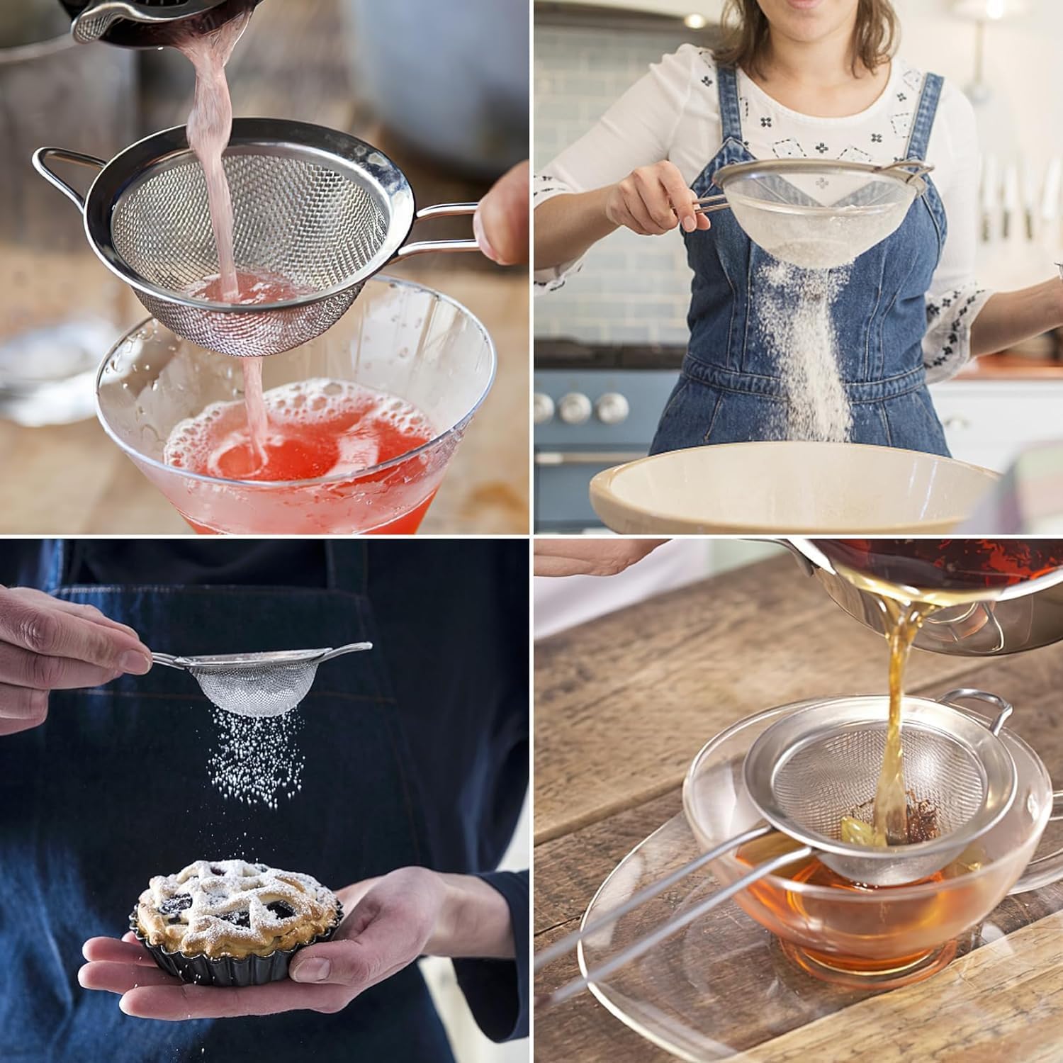 Stainless Steel Strainer Food Strainer Kitchen Mesh Filter Spoon - Homeware Discounts