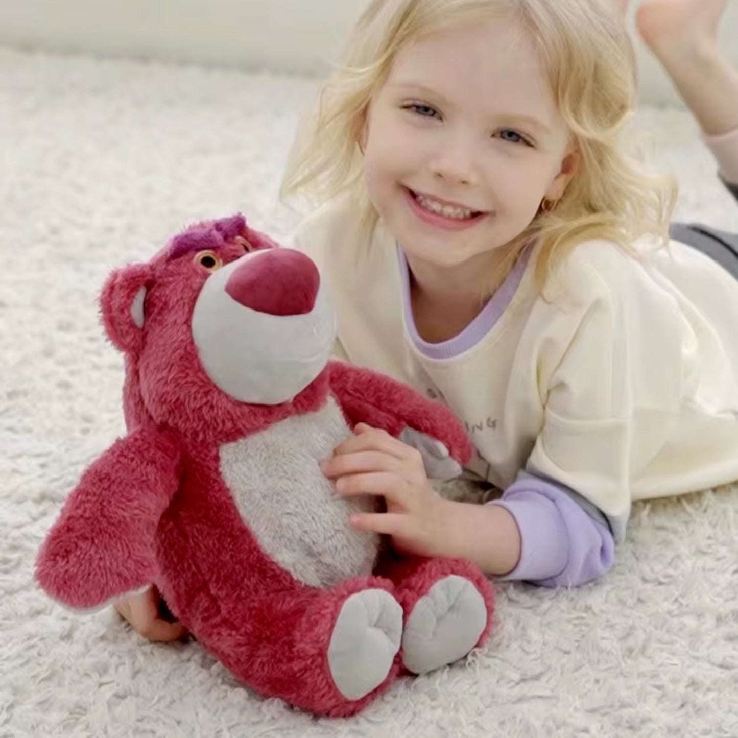 75cm Lotso Toy Story Plush Bear Strawberry Scented Smell Soft Toy - Homeware Discounts