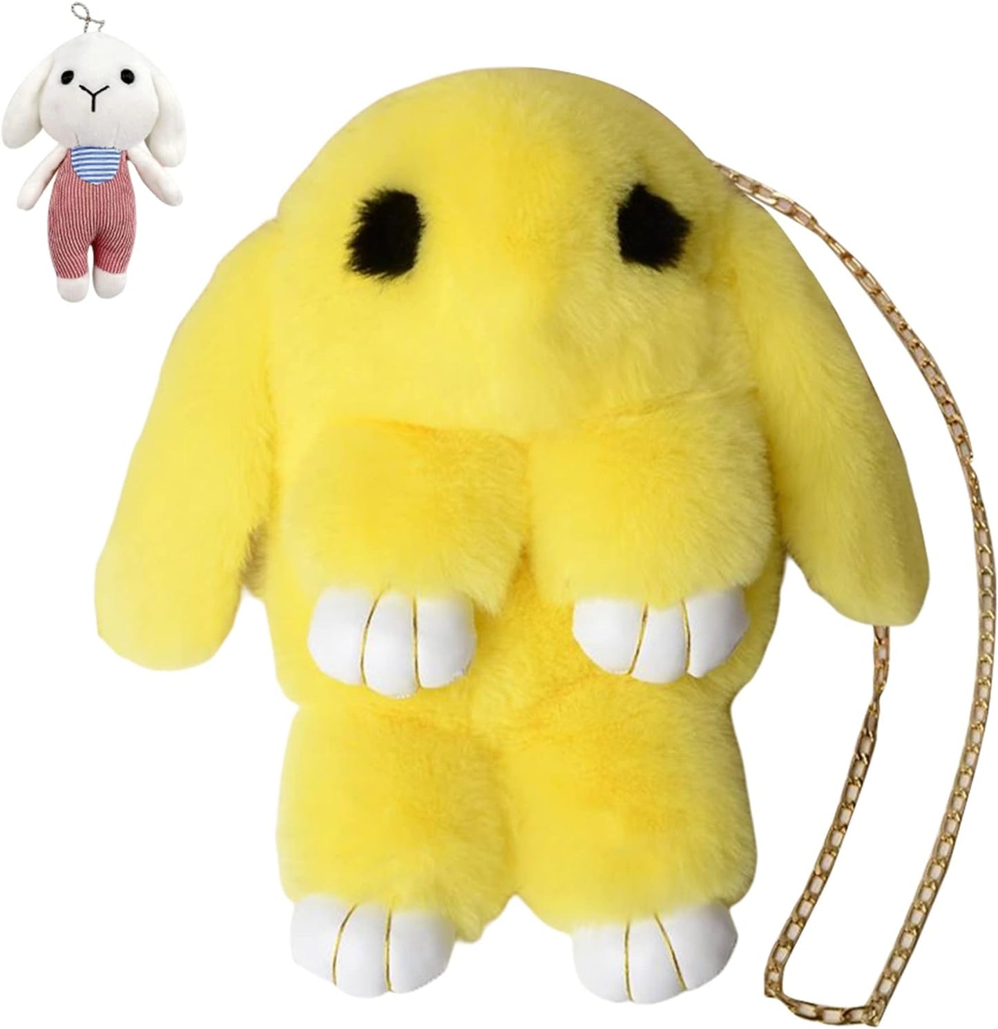 35cm Rabbit Bunny Plush Bag Satchel Plush Chain Bag Purse Bag Rabbit Faux Fur - Homeware Discounts