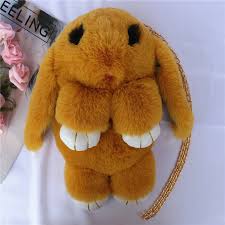 35cm Rabbit Bunny Plush Bag Satchel Plush Chain Bag Purse Bag Rabbit Faux Fur - Homeware Discounts