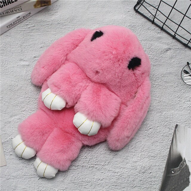 35cm Rabbit Bunny Plush Bag Satchel Plush Chain Bag Purse Bag Rabbit Faux Fur - Homeware Discounts