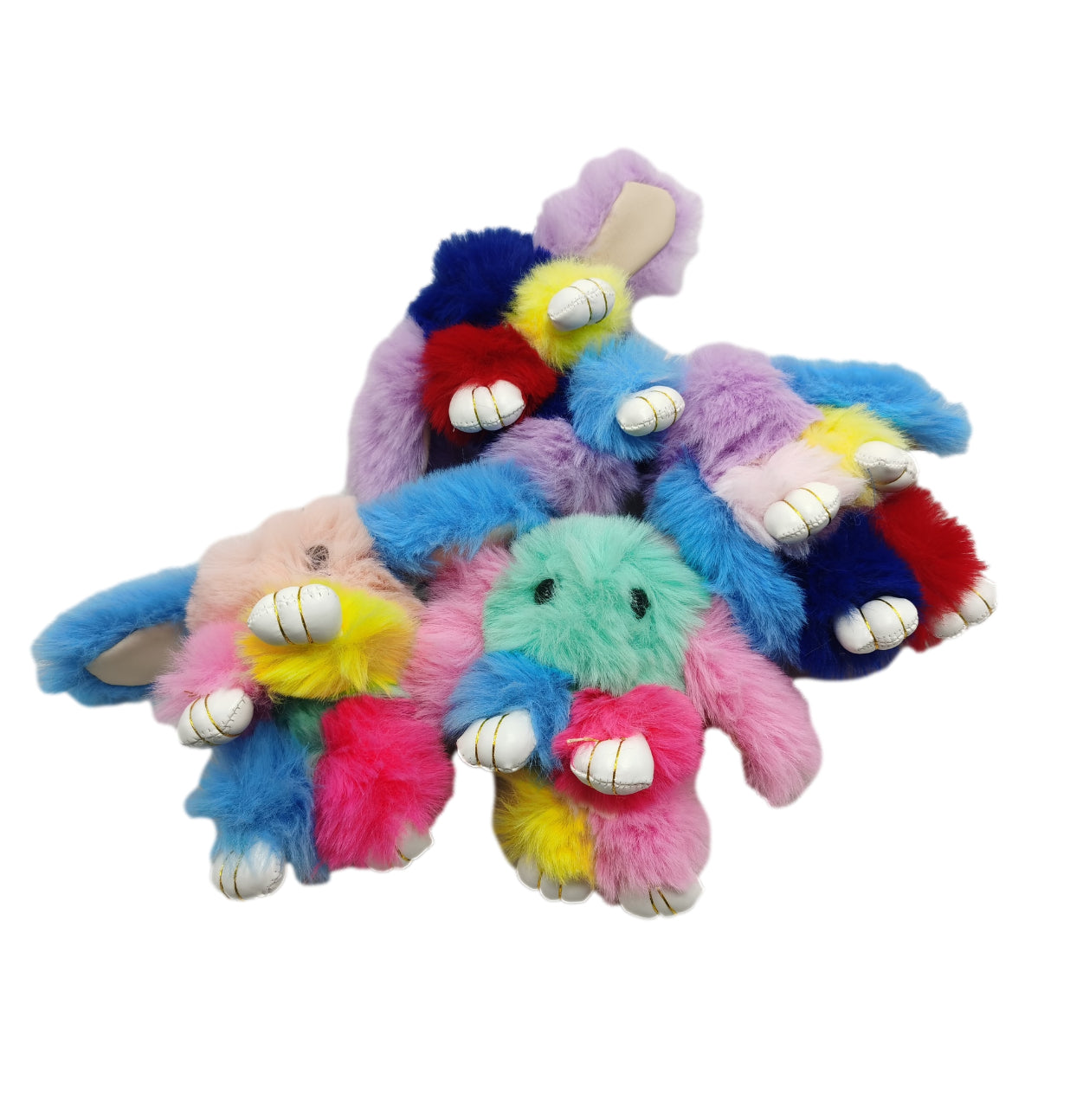 15CM  Rabbit Bunny Plush Keychain Keyring Bag Accessory Faux Fur - Homeware Discounts