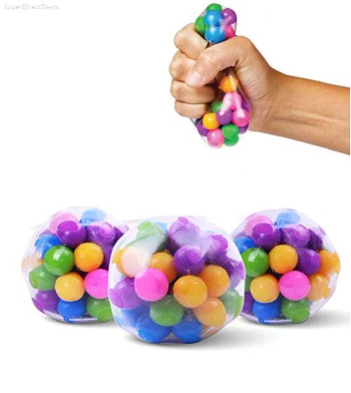 Sensory Squishy Fidget Balls Stress Relief Balls Spiky Toys for Kids, DNA Squeeze Balls Toys Stress Ball Sensory - Homeware Discounts