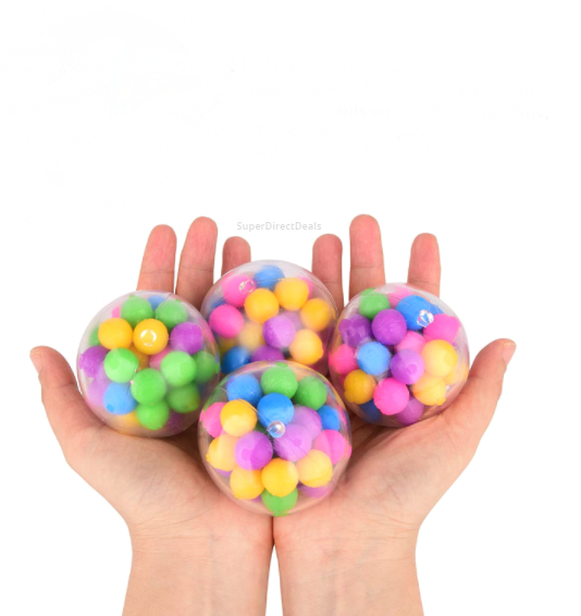 Sensory Squishy Fidget Balls Stress Relief Balls Spiky Toys for Kids, DNA Squeeze Balls Toys Stress Ball Sensory - Homeware Discounts