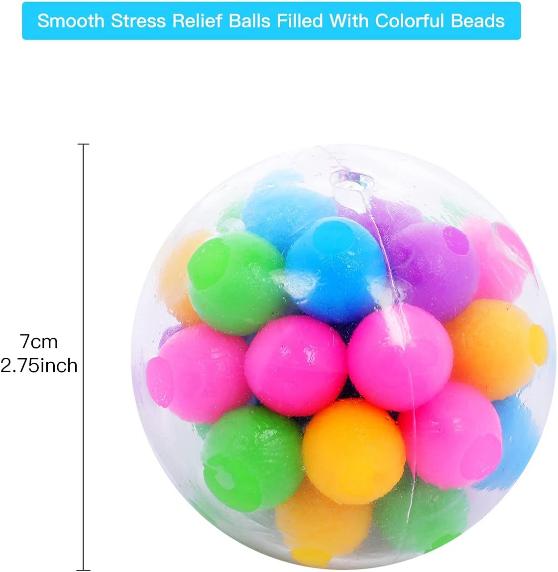 Sensory Squishy Fidget Balls Stress Relief Balls Spiky Toys for Kids, DNA Squeeze Balls Toys Stress Ball Sensory - Homeware Discounts