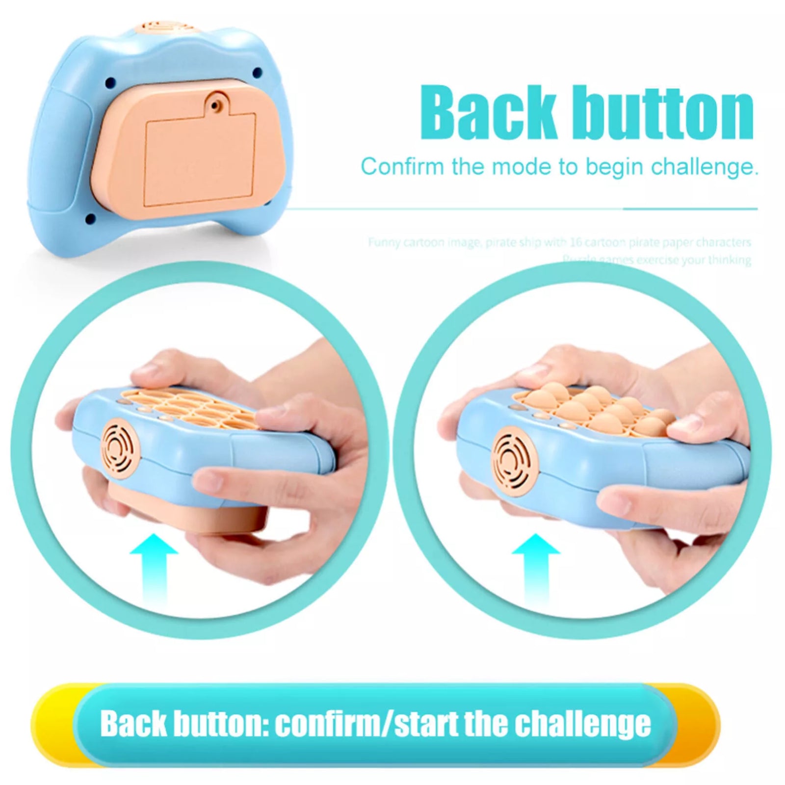 Quick Push Game Pop it Up Fidget Bubble Electronic Pop Game Light Anti-Stress Toys - Homeware Discounts