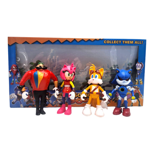 12CM Sonic The Hedgehog Action Figure Playset Figurine Sonic Tails Amy Rose Doctor Eggman - Homeware Discounts