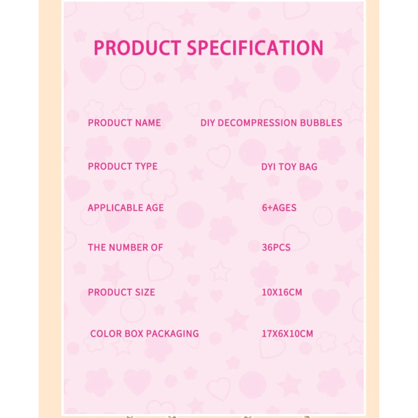 15CM DIY Fidget Bag Fidget Toy Sensory Educational Kids Toy Girls Bag - Homeware Discounts