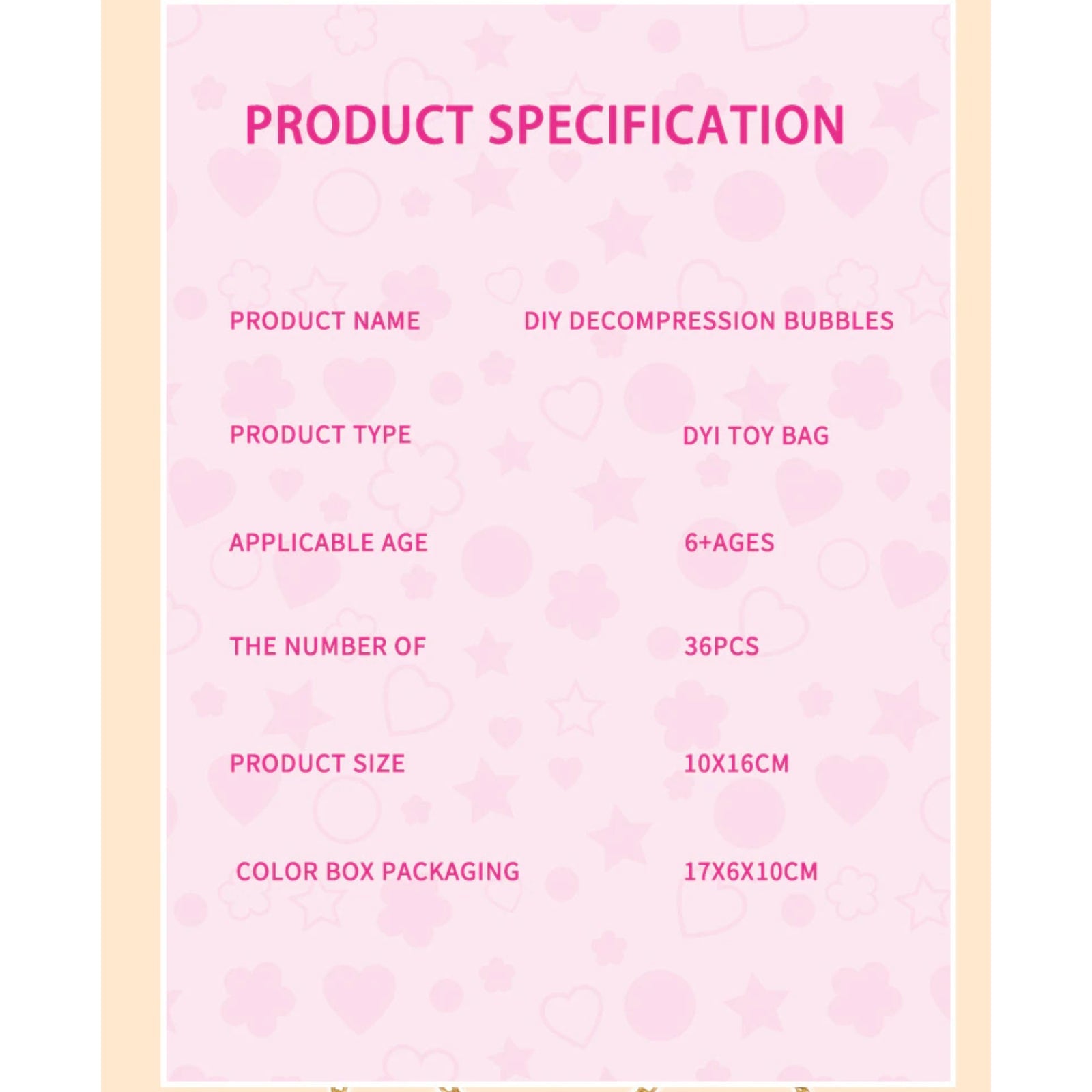 15CM DIY Fidget Bag Fidget Toy Sensory Educational Kids Toy Girls Bag - Homeware Discounts