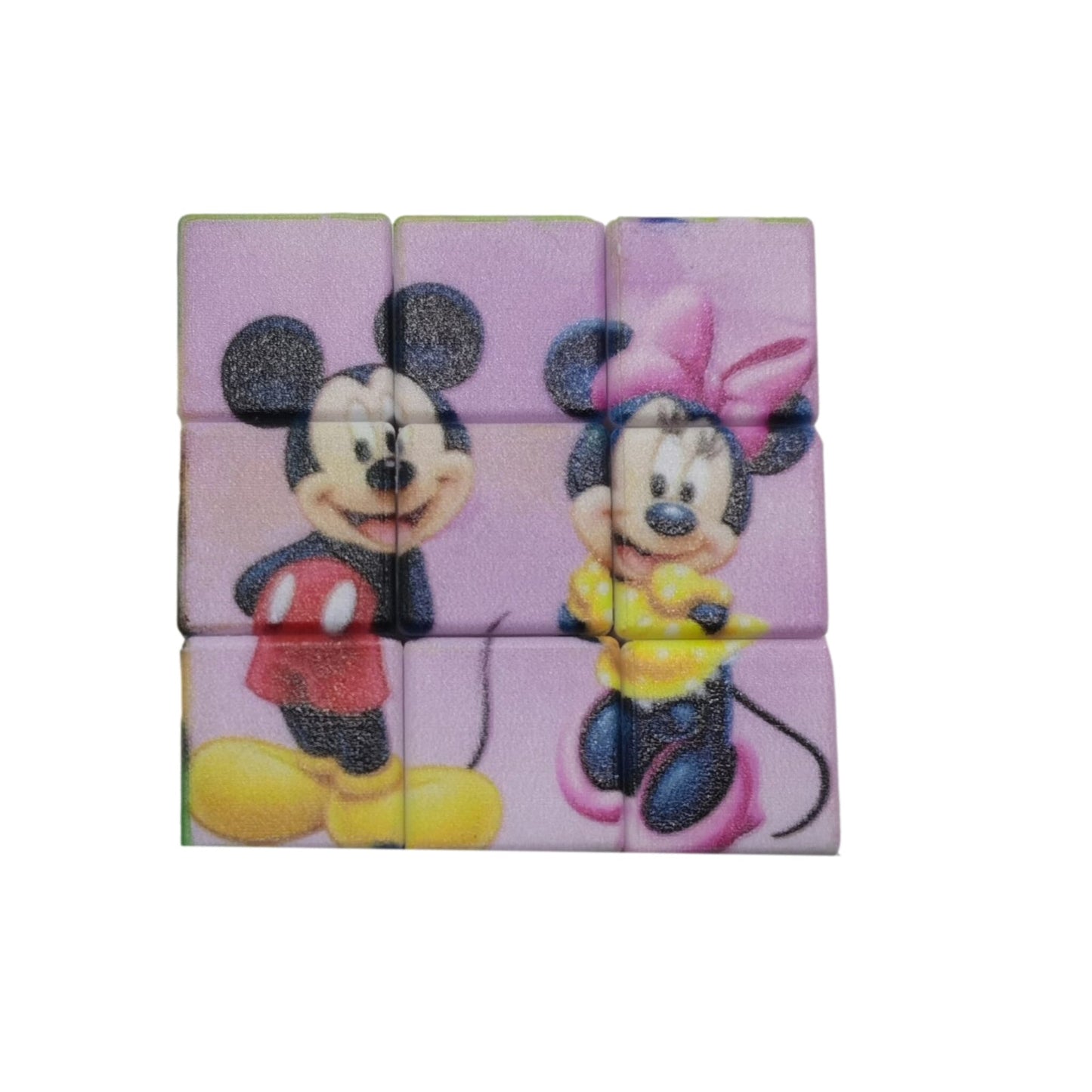 4pcs Mickey Mouse Minnie Mouse Rubiks cube toy keychain cube key ring chain - Homeware Discounts