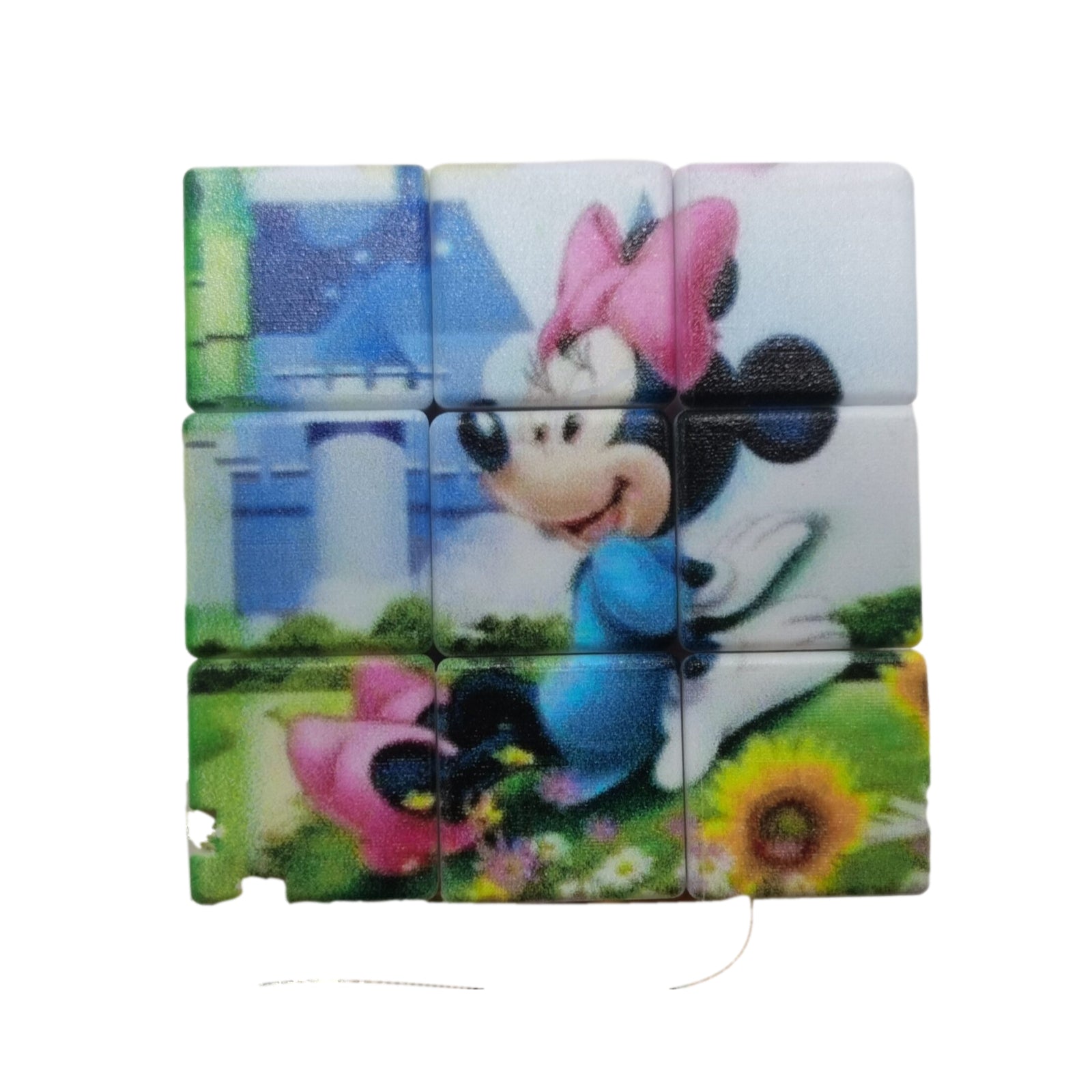 4pcs Mickey Mouse Minnie Mouse Rubiks cube toy keychain cube key ring chain - Homeware Discounts