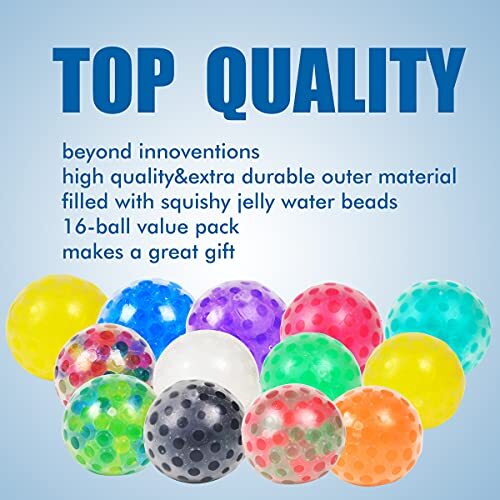 6 Pack Stress Balls Sensory Squishy Balls Stress Relief Toys Squeeze Balls Toy - Homeware Discounts