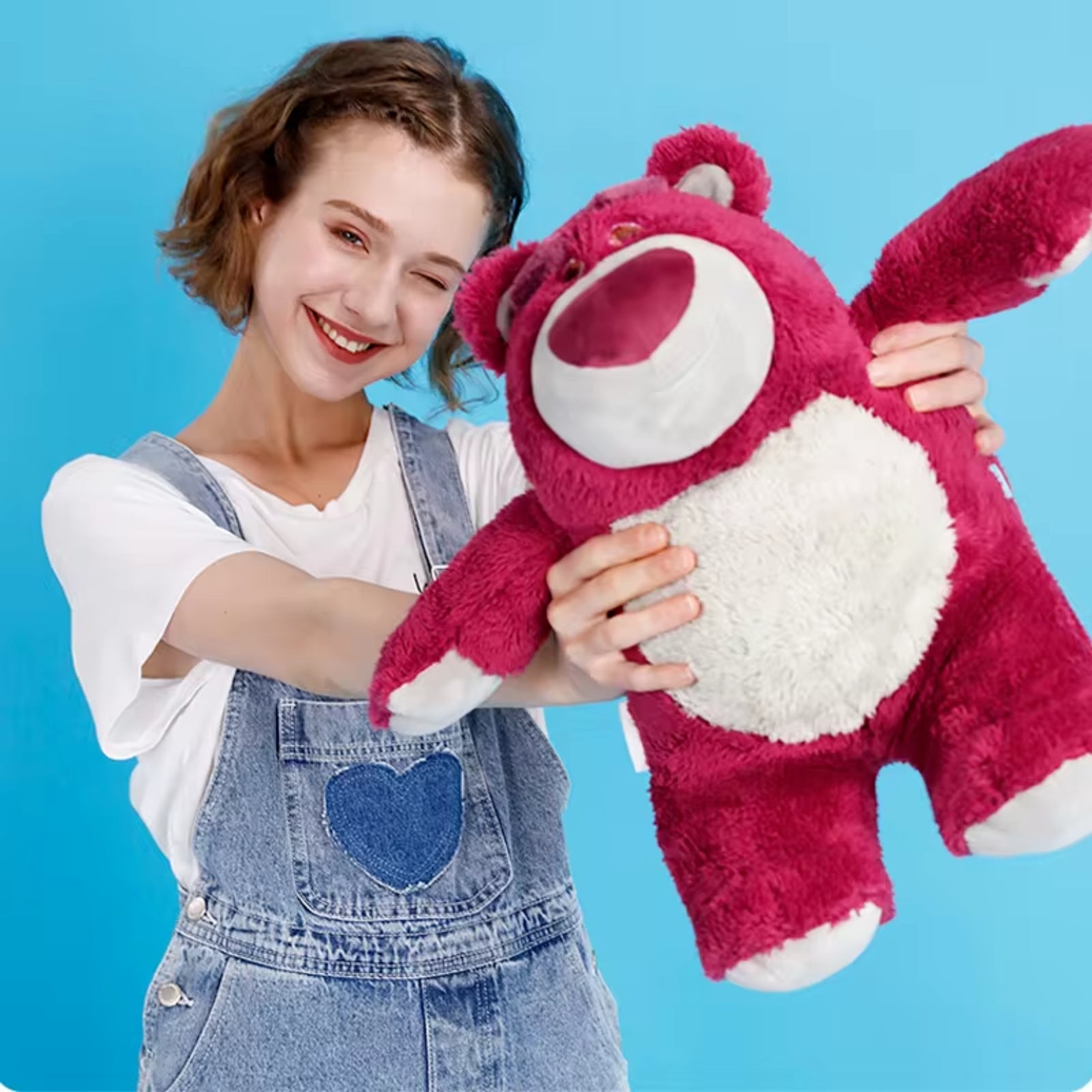 75cm Lotso Toy Story Plush Bear Strawberry Scented Smell Soft Toy - Homeware Discounts