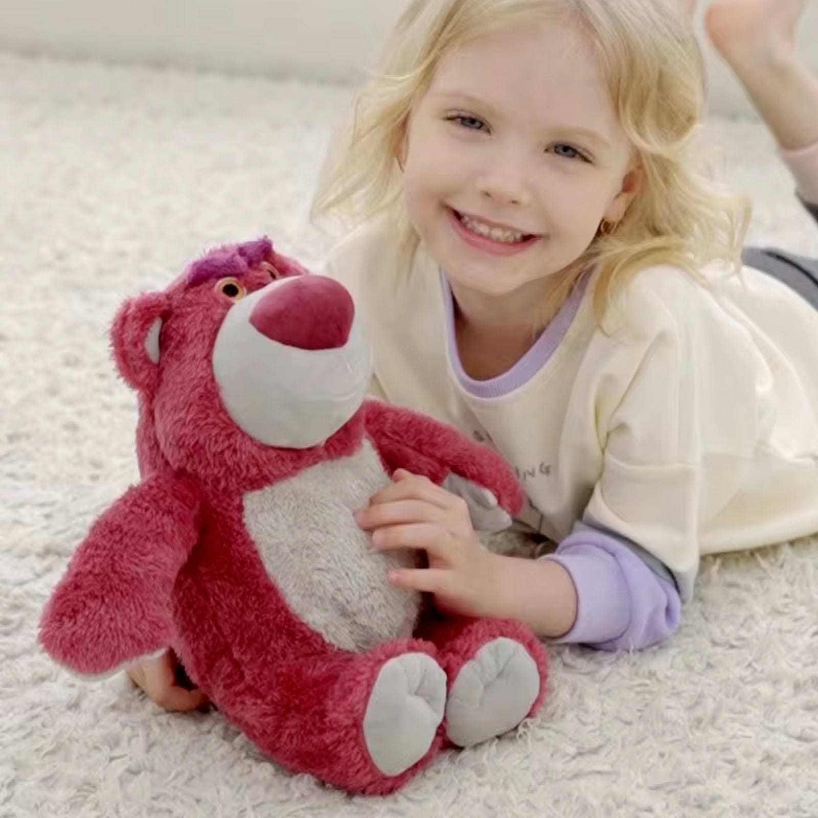 75cm Lotso Toy Story Plush Bear Strawberry Scented Smell Soft Toy - Homeware Discounts