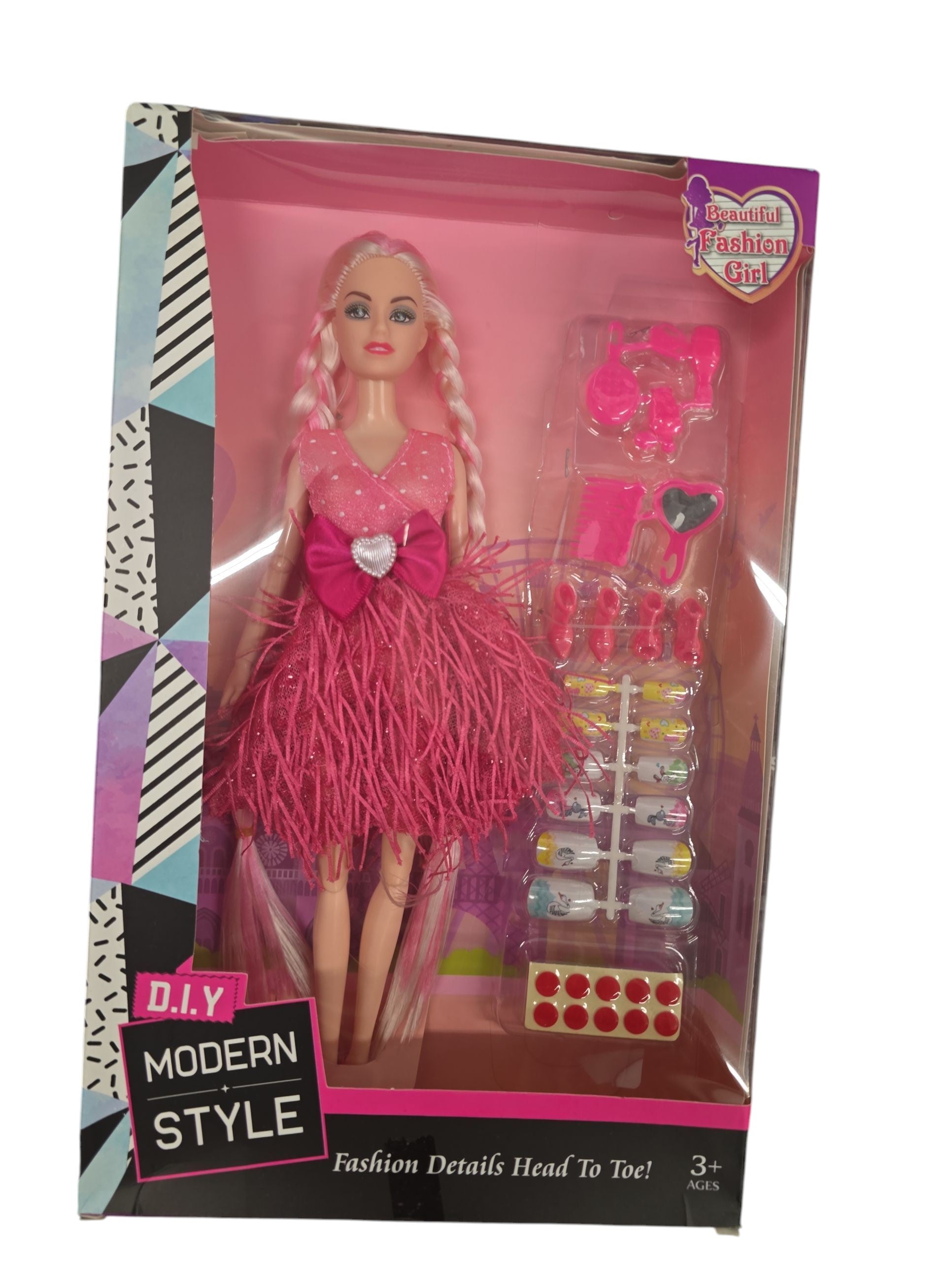Girl Doll and Accessories Collectible Figurintoy Girls clothes Be a Fashion Designer Doll Dress Up Kit - My Store