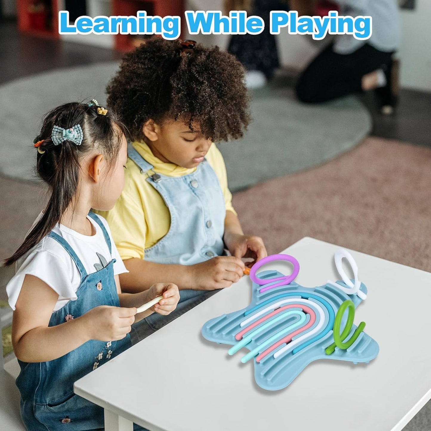 Sensory Activity Board Silicone Twist Board Anxiety Stress Relief Toy - Homeware Discounts