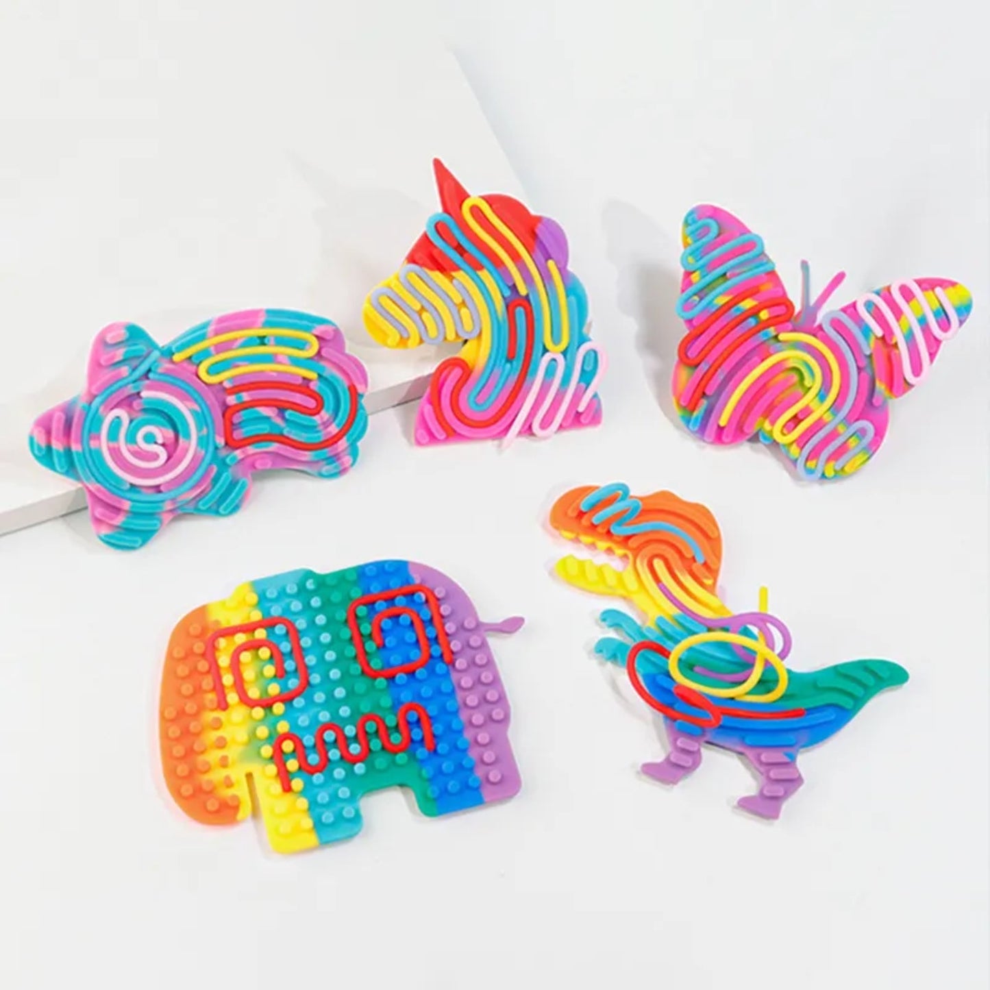 Sensory Activity Board Silicone Twist Board Anxiety Stress Relief Toy - Homeware Discounts