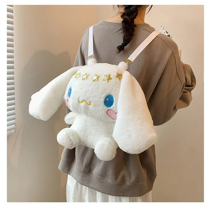 30cm Cinnamoroll Plush Backpack Kawaii Plush Messenger Bag Birthday Gift For Kids Girls - My Store