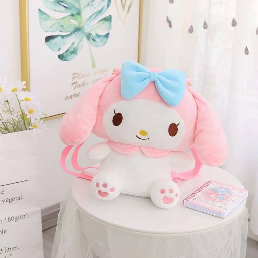 30cm My Melody Plush Backpack Kawaii Plush Messenger Bag Birthday Gift For Kids Girls - My Store