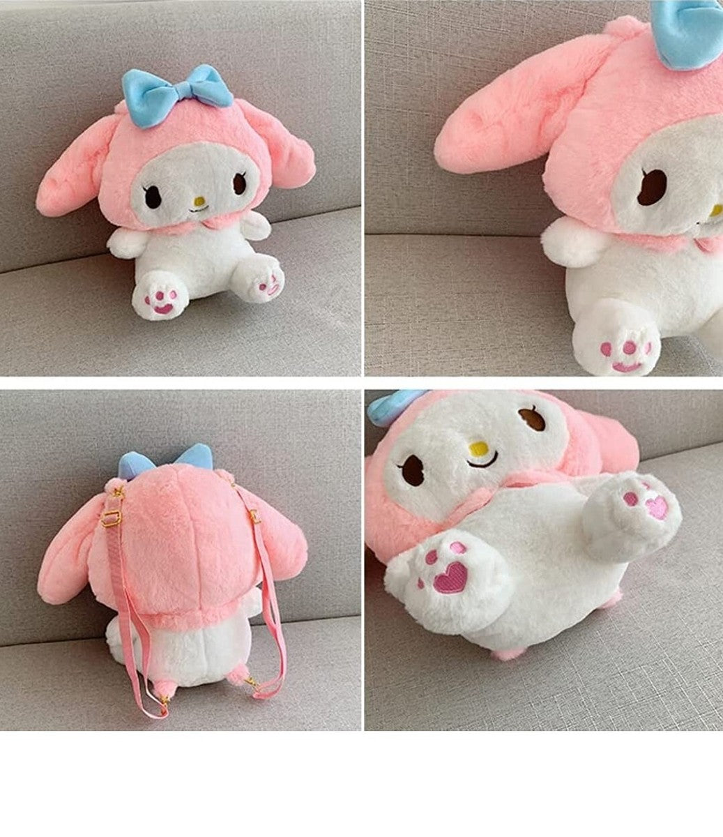 30cm My Melody Plush Backpack Kawaii Plush Messenger Bag Birthday Gift For Kids Girls - My Store