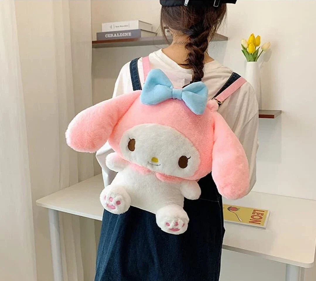 30cm My Melody Plush Backpack Kawaii Plush Messenger Bag Birthday Gift For Kids Girls - My Store