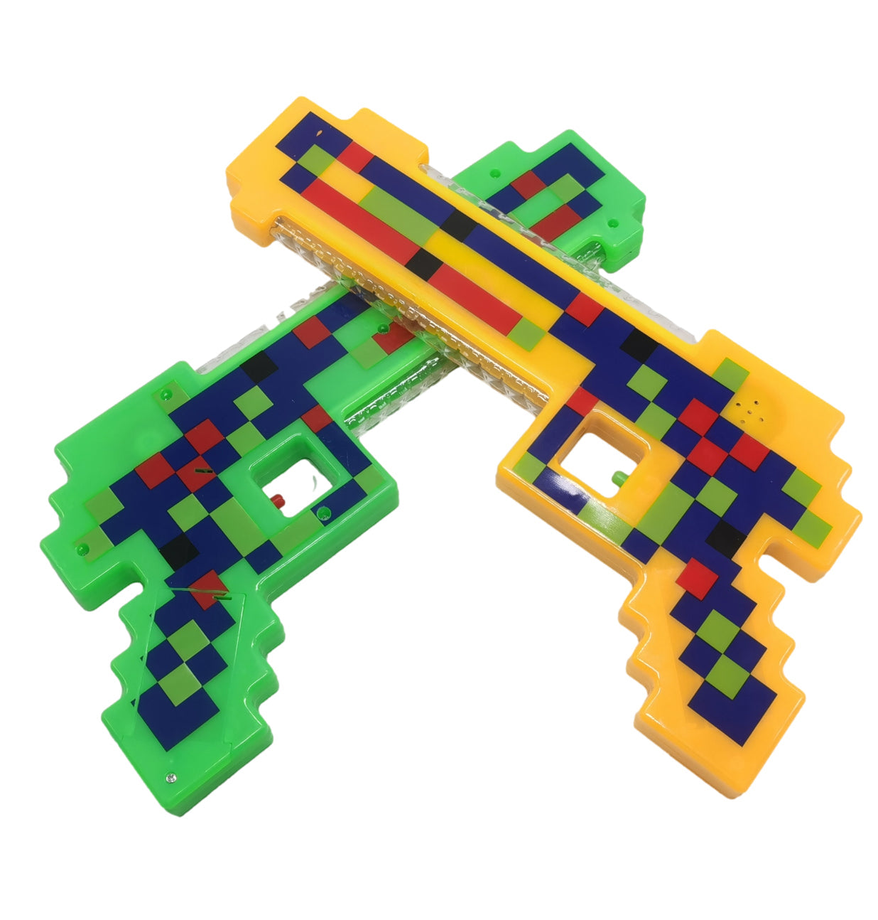 30cm Light up toy Gun Plastic Toy Shooter Pixel Pistol sound - Homeware Discounts