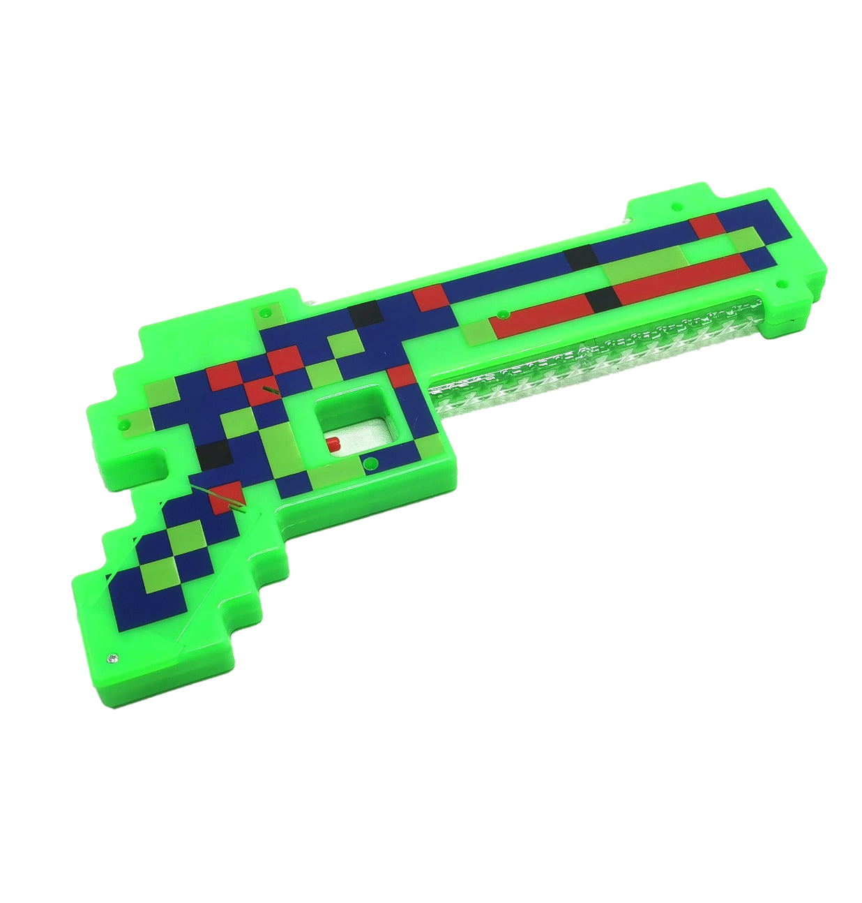30cm Light up toy Gun Plastic Toy Shooter Pixel Pistol sound - Homeware Discounts