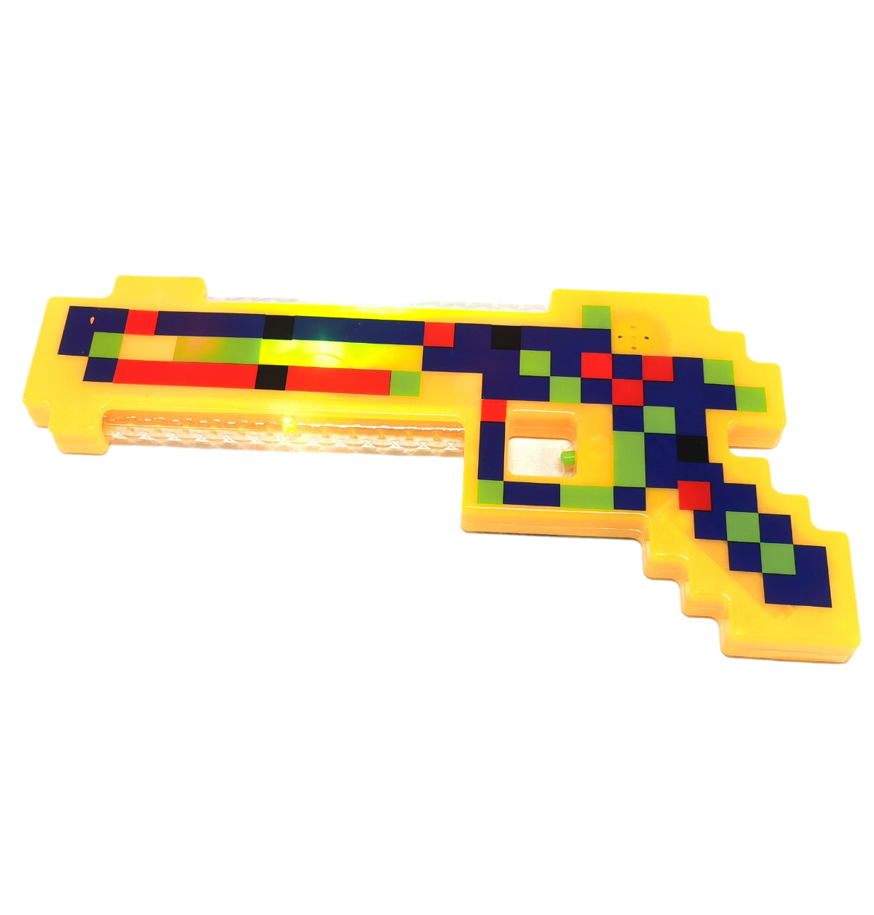 30cm Light up toy Gun Plastic Toy Shooter Pixel Pistol sound - Homeware Discounts