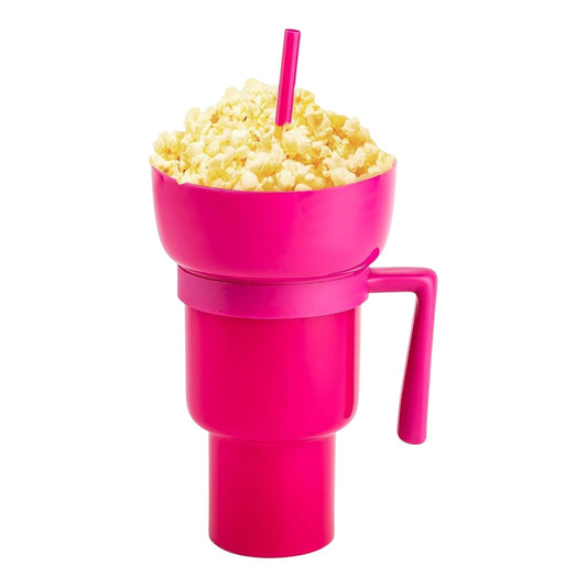 1L 32oz Reusable Cup Stadium Tumbler Snack Cup Bowl Multifunctional Cup - Hot PInk - My Store
