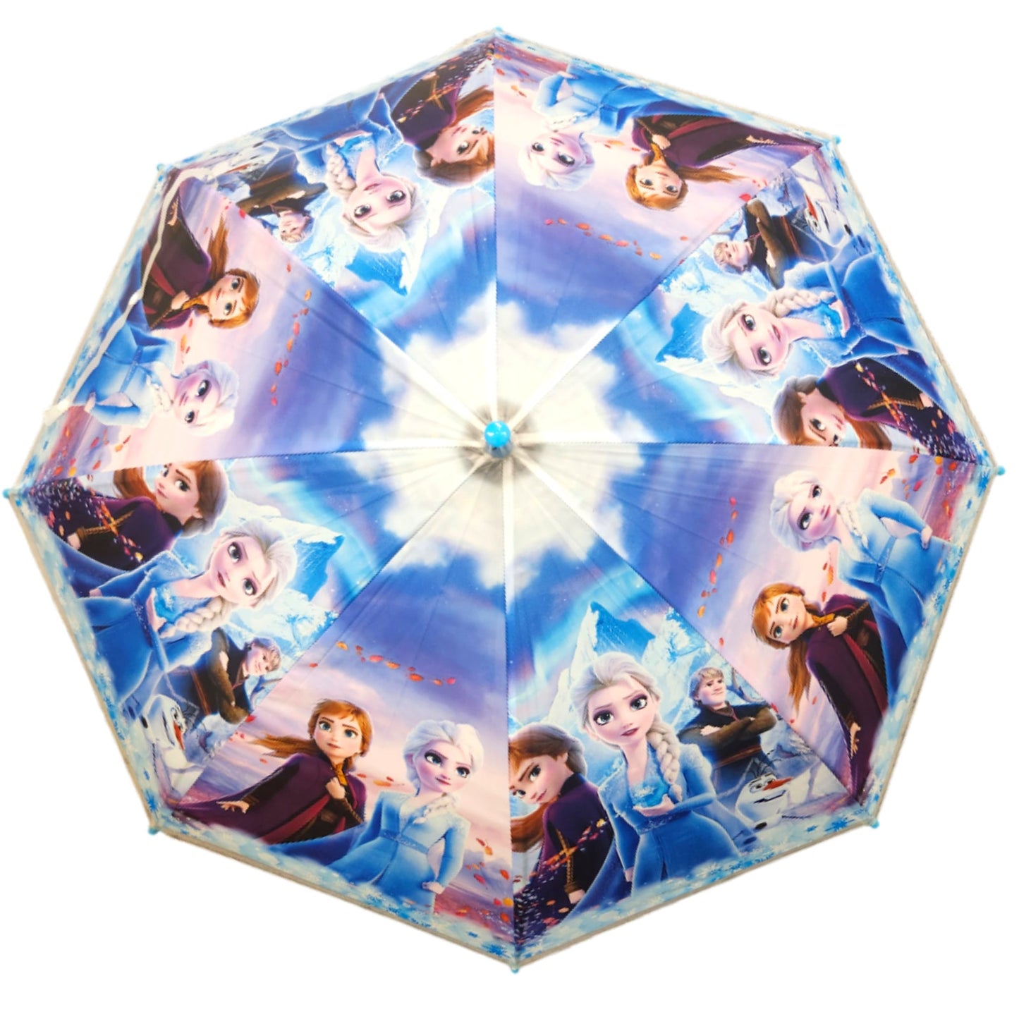 Kids Children Frozen Blue Elsa and Anna Umbrella Characters Rainwear 80cm Winter - Homeware Discounts