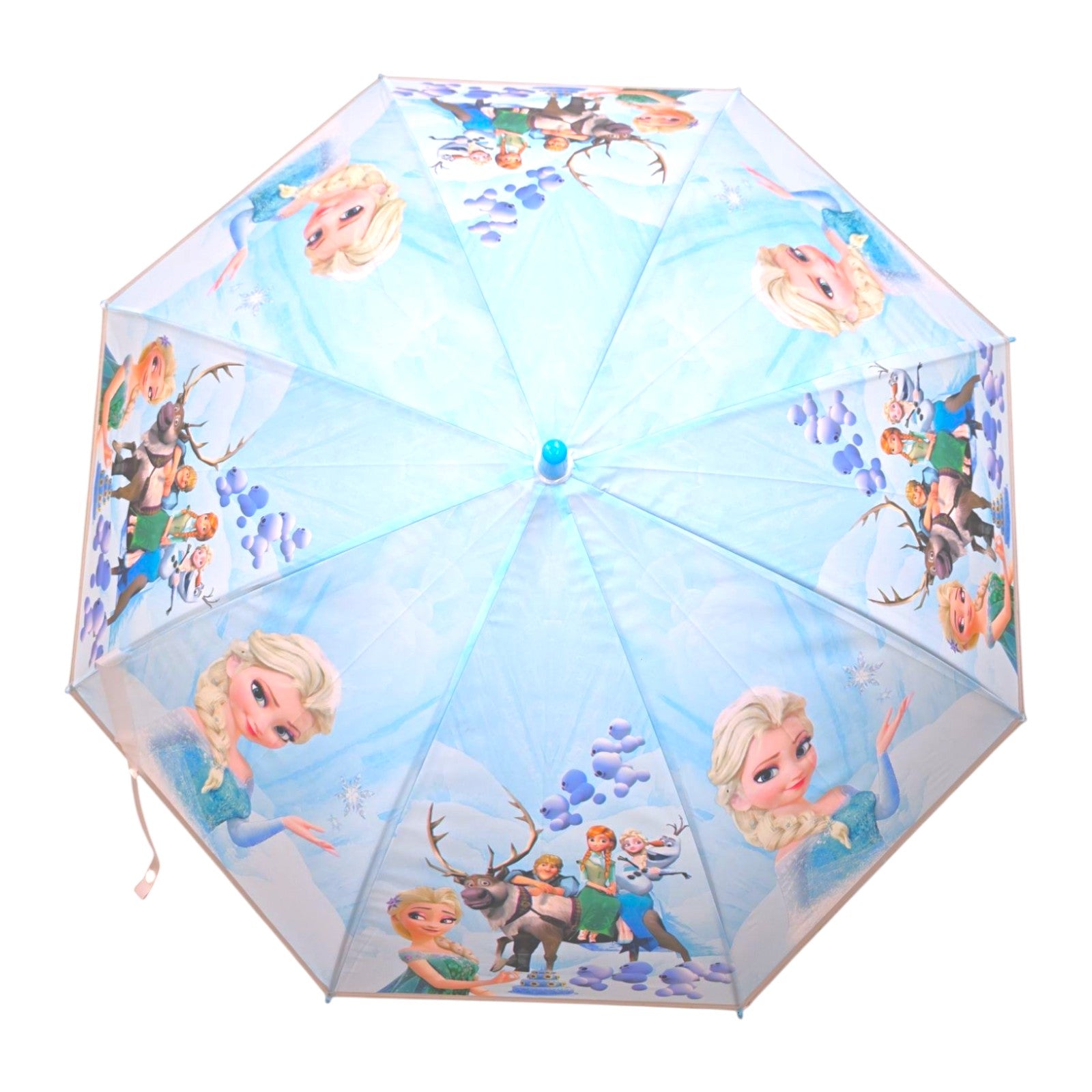 Kids Children Frozen Blue Elsa and Anna Umbrella Characters Rainwear 80cm Winter - My Store