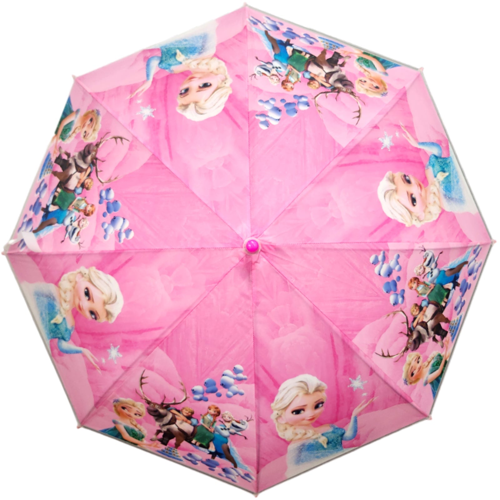 Kids Children Frozen Pink Elsa and Anna Umbrella Characters Rainwear 80cm Winter - Homeware Discounts