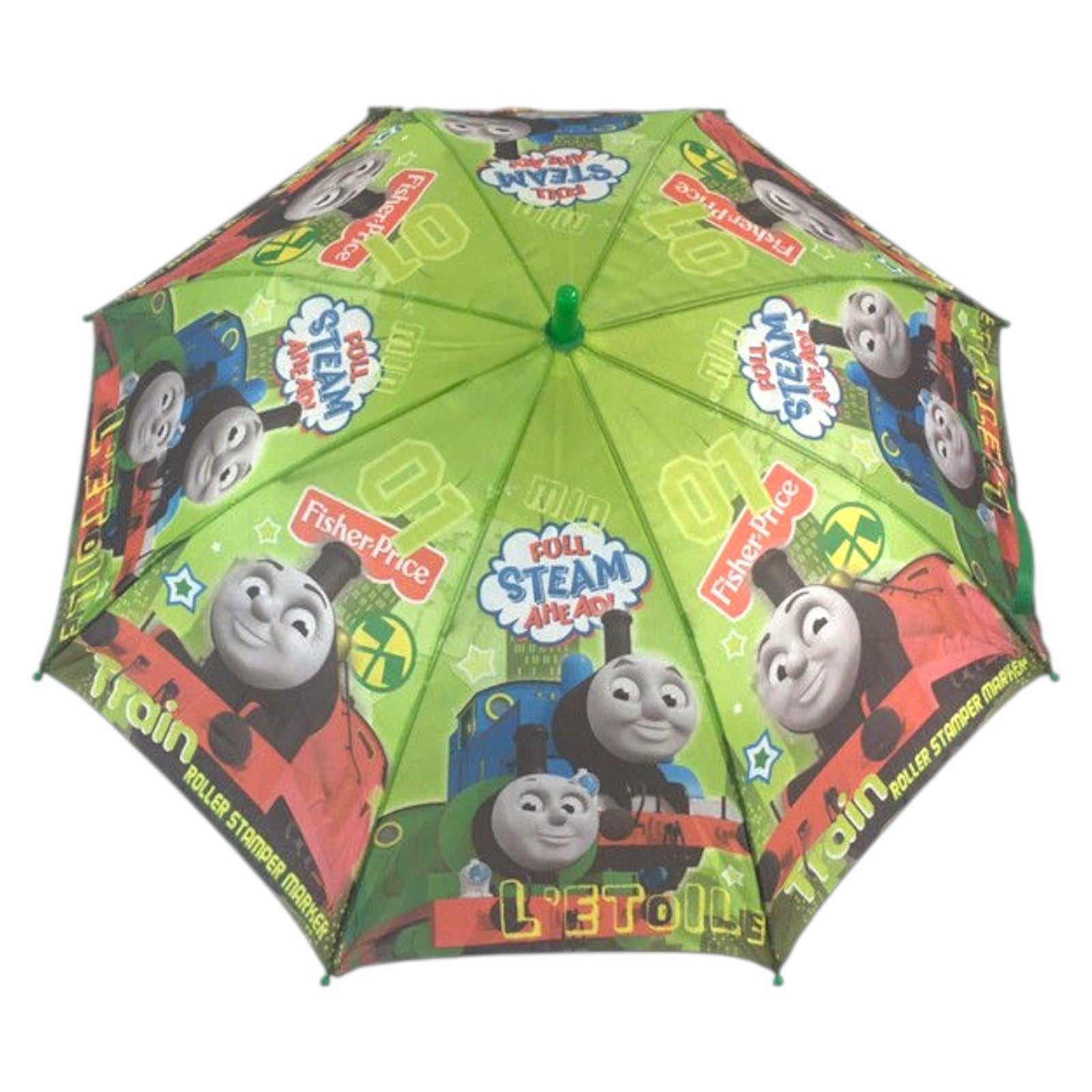 Kids Children Thomas The Tank Engine Green Umbrella Characters 80cm Rainwear Winter - My Store