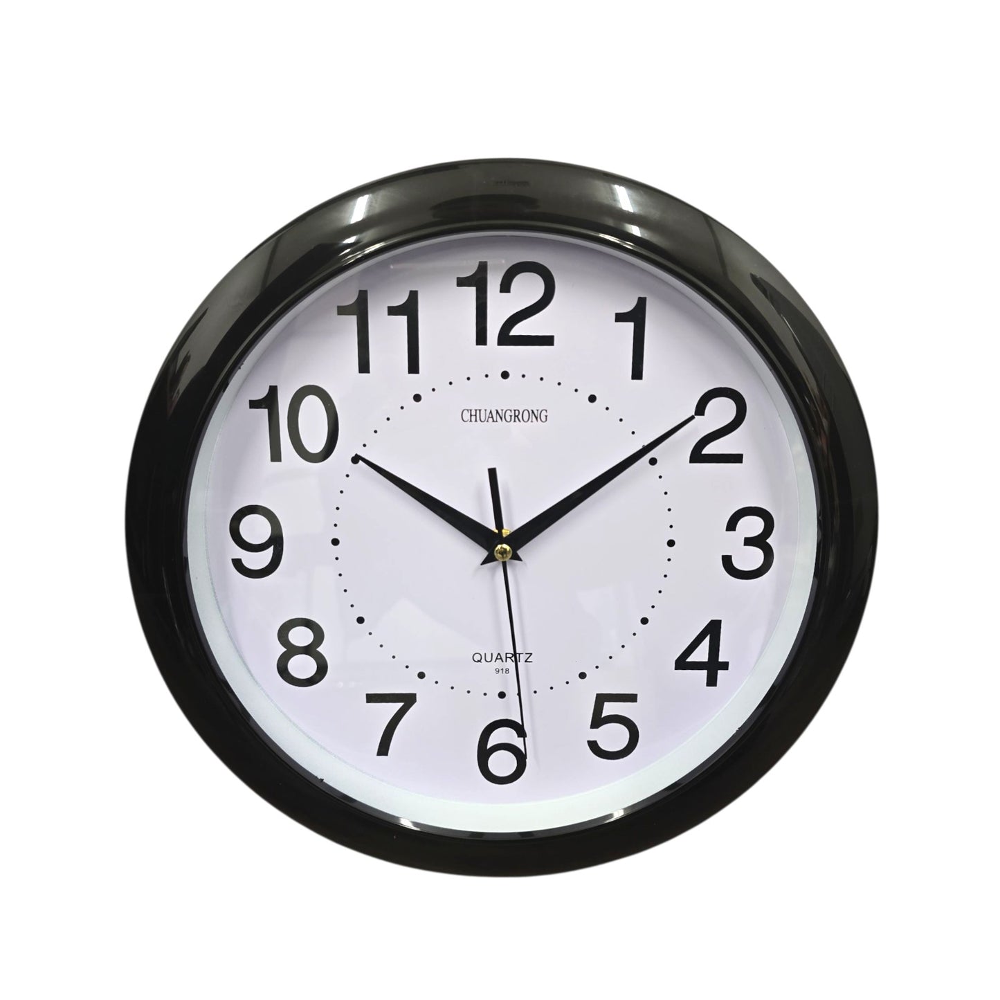 Concise Silent Non-Ticking Wall Clock Quartz- Black 30cm - My Store