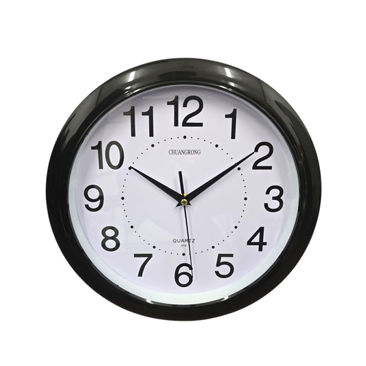 Concise Silent Non-Ticking Wall Clock Quartz- Black 30cm - My Store