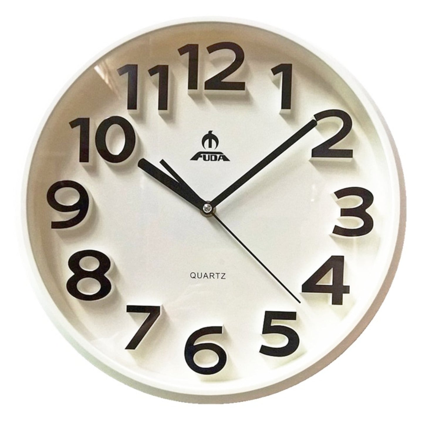 Silent Round Wall Mountable Quartz Analogue Clock- 34cm - Homeware Discounts