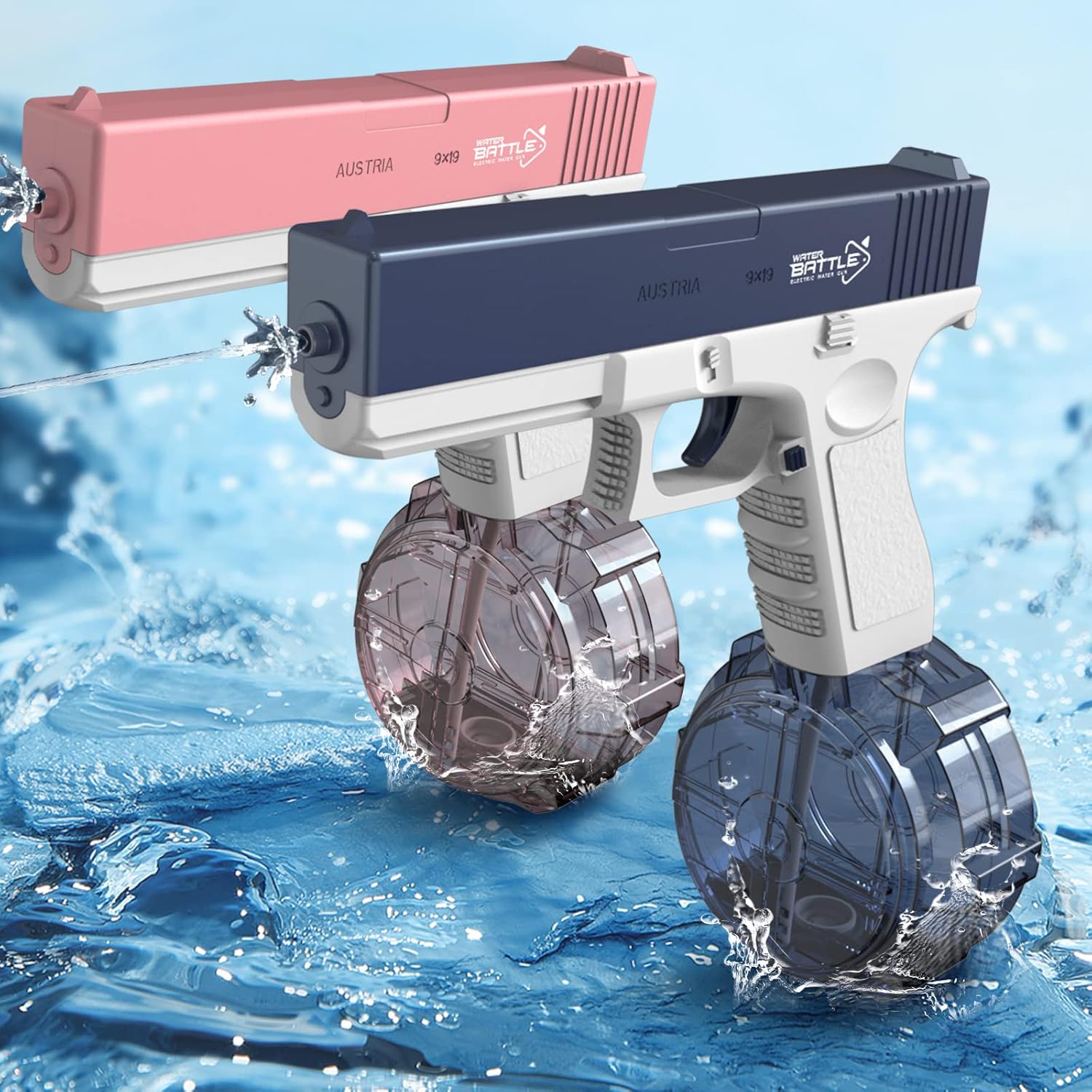 Rechargable High-Pressure Electric Water Gun Automatic & Battery Powered Water Blaster Large Water Storage Water Pistol toy - Homeware Discounts