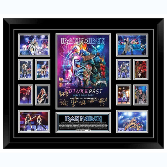 Iron Maiden Future Past World Tour Australia 2024 Signed Limited Photo Memorabilia Frame - My Store