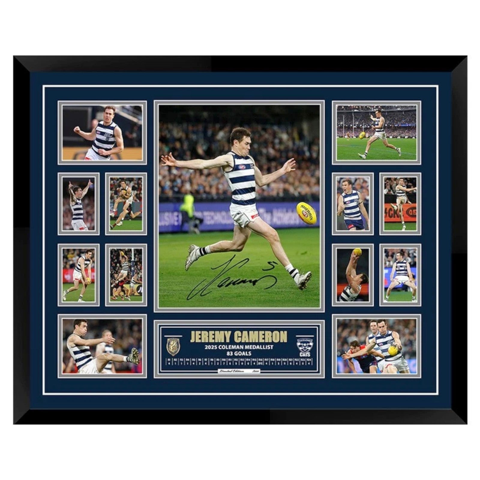 Jeremy Cameron Geelong 2025 Coleman Medallist Signed Limited Photo Memorabilia Frame - My Store