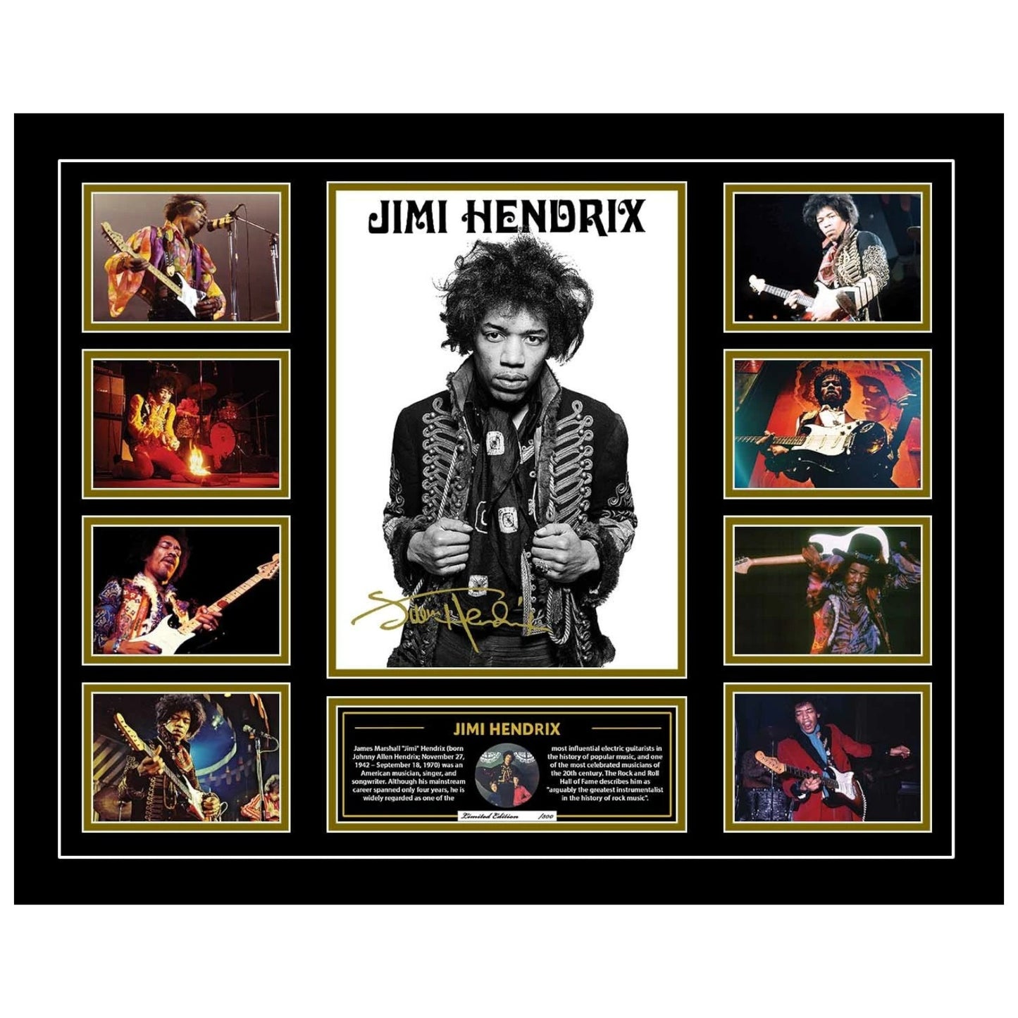 Jimi Hendrix Signed Limited Photo Memorabilia Frame - My Store