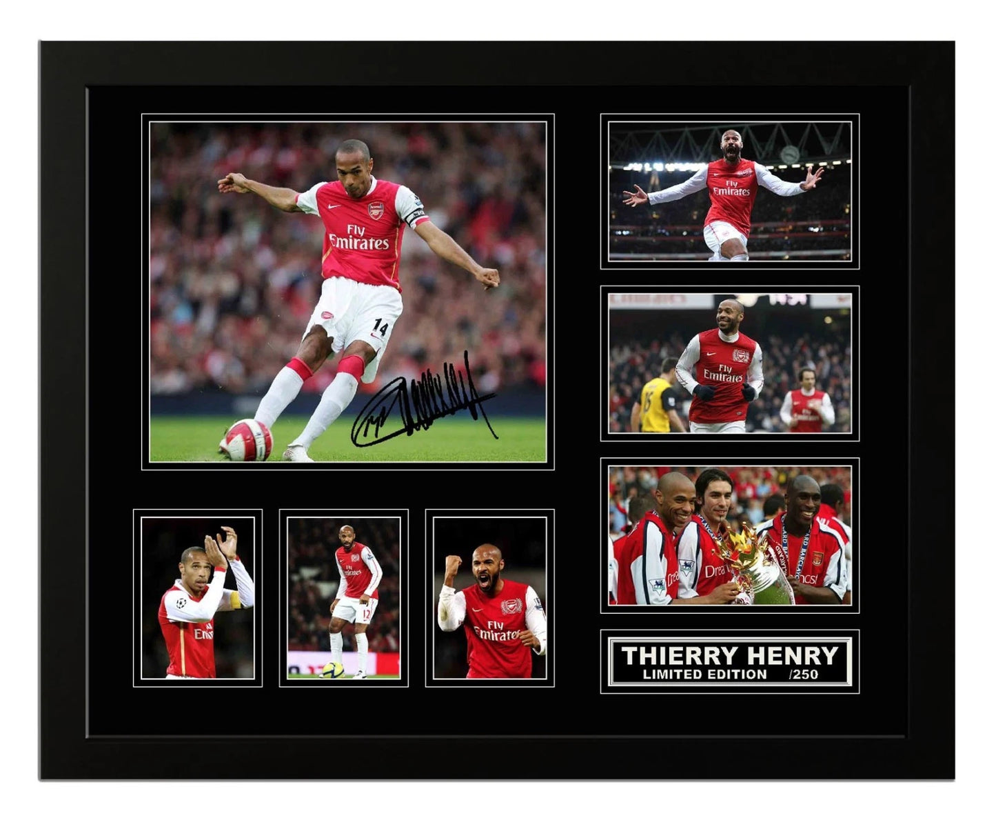 THIERRY HENRY ARSENAL FC Signed Limited Photo Memorabilia Frame