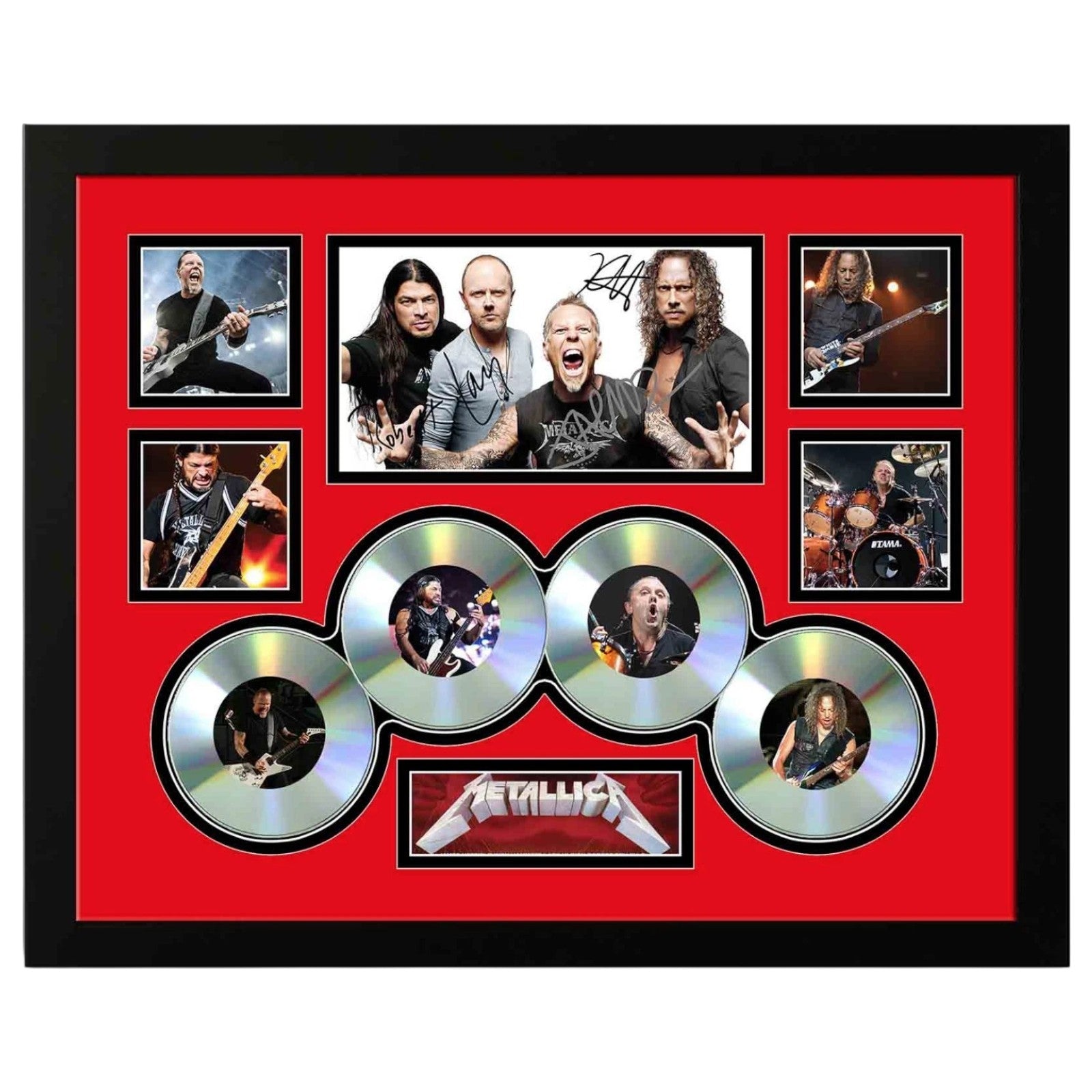 Metallica CDs Signed Limited Photo Memorabilia Frame - My Store
