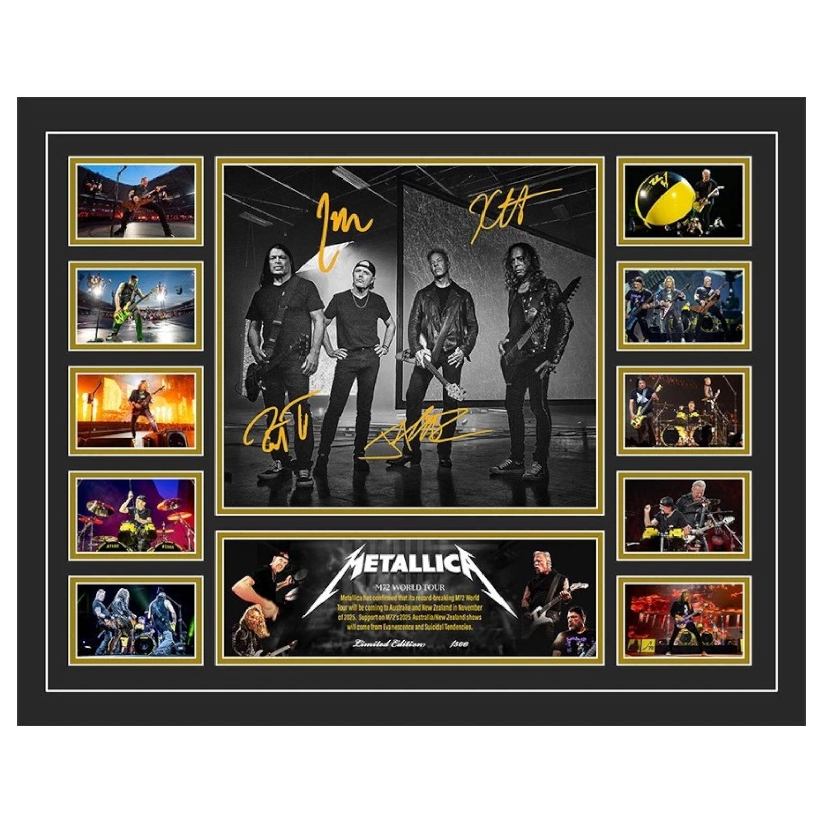 Metallica M72 Tour Australia 2025 Signed Limited Photo Memorabilia Frame - My Store