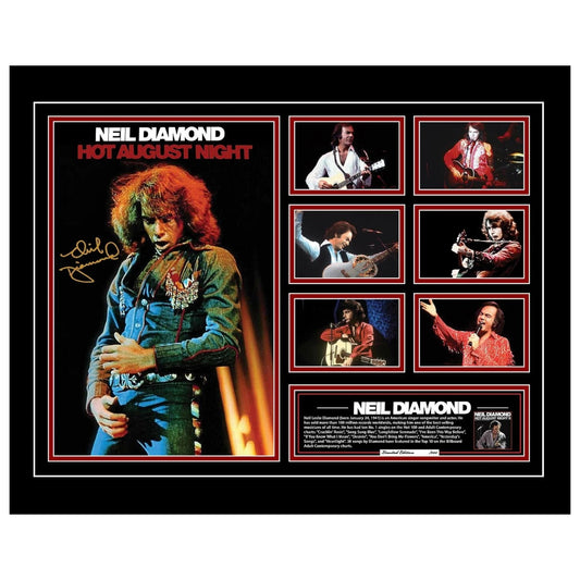Neil Diamond Hot August Night Signed Limited Photo Memorabilia Frame - My Store