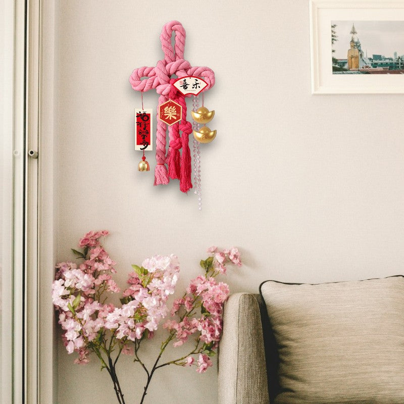 Lunar New Year Chinese Knot- PINK 20x30cm, Handmade Wall Ornaments - My Store