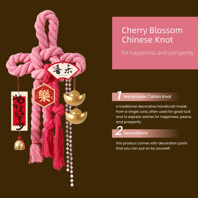 Lunar New Year Chinese Knot- PINK 20x30cm, Handmade Wall Ornaments - My Store